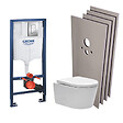 SWISS AQUA TECHNOLOGIES - Pack WC Rapid SL + cuvette sans bride SAT, fixations cachées + plaque Skate chrome + Set habillage - vignette