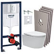 GROHE - Pack WC Bâti-support Rapid SL + WC SAT sans bride + Abattant SoftClose + Plaque chrome + Set d'habillage (ARENASATSB) - vignette