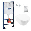 GROHE - Grohe Pack WC Bâti Rapid SL + Cuvette Villeroy&Boch Architectura sans bride fixations invisibles (Architectura2Perfect-1) - vignette