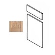GD MENUISERIES - Porte de cuisine Nature Brut H70xL40 cm 1 porte, 1 tiroir Vendu separement kit tiroir - vignette