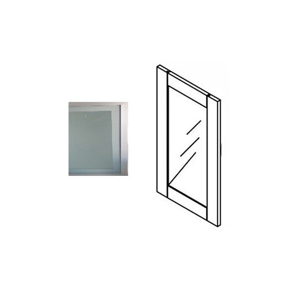 GD MENUISERIES - Porte de cuisine Har Alu H42xL60 cm Vitrée - large