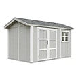 TIMBELA - Abri de Jardin Qualité Premium 8,68 m² - H252x250x412 cm - Construction de Panneaux LP Smartside - Timbela M914A-TUNDRA GREY - vignette