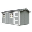 TIMBELA - Abri de Jardin Qualité Premium 11,47 m² - H252x250x530 cm - Construction de Panneaux LP Smartside - Timbela M915C-CAVERN STEEL - vignette