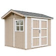 TIMBELA - Abri de Jardin Qualité Premium 5,9 m² - H252x250x294 cm - Construction de Panneaux LP Smartside - Timbela M913A-TERRA BROWN - vignette