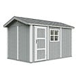 TIMBELA - Abri de Jardin Qualité Premium 8,68 m² - H252x250x412 cm - Construction de Panneaux LP Smartside - Timbela M914-CAVERN STEEL - vignette