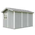 TIMBELA - Abri de Jardin Qualité Premium 8,68 m² - H252x250x412 cm - Construction de Panneaux LP Smartside - Timbela M914-CAVERN STEEL - vignette