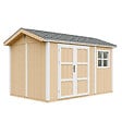 TIMBELA - Abri de Jardin Qualité Premium 8,68 m² - H252x250x412 cm - Construction de Panneaux LP Smartside - Timbela M914A-HARVEST HONEY - vignette