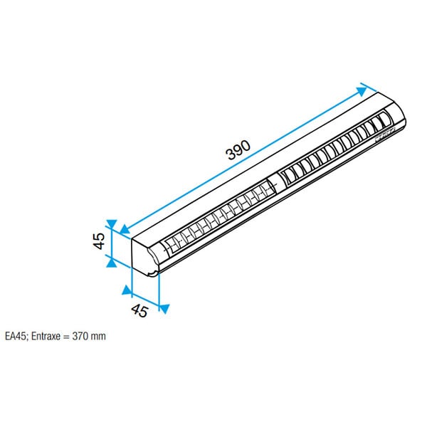 ALDES - Entrée d'air autoréglable EA Aldes - Module 45m3/h - 36dB - Chêne - large