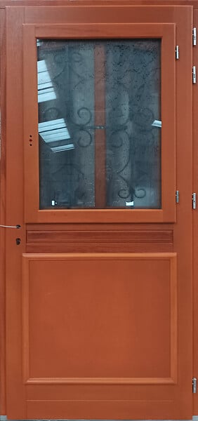 GD MENUISERIES - Porte d'entrée Bois Vitrée Vauban, H200 x L80 cm Côte Tableau p.Droit - large