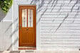 GD MENUISERIES - Porte d'entrée Bois Vitrée Manon, H200 x L90 cm Côte Tableau p.Droit - vignette