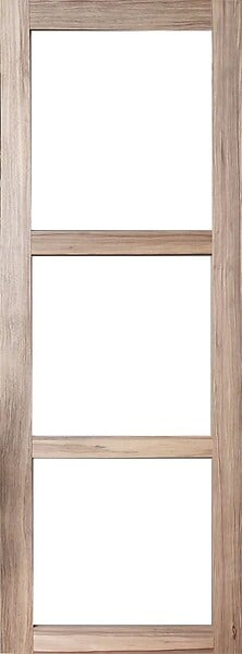 GD MENUISERIES - Porte Coulissante bois Frake Vitrage transparent H204 x L83 cm, railroulette - large