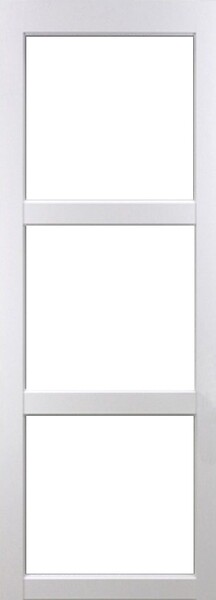 GD MENUISERIES - Porte Coulissante Kenya blanc Vitrage transparent H204 x L83 cm, Rail Alu - large