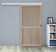 GD MENUISERIES - Porte Coulissante Atelier 2 Panneaux chene H204 x L73 cm, Rail Alu, Coquilles - vignette