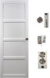 GD MENUISERIES - Porte Coulissante Tamera blanc 4 panneaux H204 x L93 cm, serrure condamnation - vignette