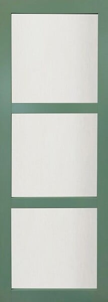 GD MENUISERIES - Porte Coulissante Vert Sauge RAL 6021 Vitrée H204 x L83 cm, railroulette - large