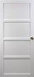 GD MENUISERIES - Porte Coulissante Tamera blanc 4 panneaux H204 x L93 cm, Coquilles - vignette