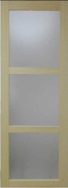 GD MENUISERIES - Porte Coulissante bois Ayous Vitrée H204 x L93 cm, Rail roulettes - large