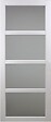 GD MENUISERIES - Porte Coulissante Tana blanc Vitrée H204 x L73 cm, Rail Alu bandeau blanc - vignette