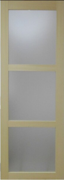 GD MENUISERIES - Porte Coulissante bois Ayous Vitrée H204 x L73 cm, Rail alu bandeau noir - large