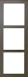 GD MENUISERIES - Porte Coulissante Gris Taupe RAL 7006 Vitrage transparent H204 x L83 cm, Rail Alu Bandeau noir - vignette
