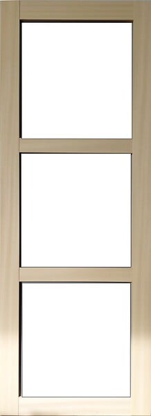 GD MENUISERIES - Porte Coulissante bois Ayous Vitrage transparent H204 x L73 cm, Rail alu bandeau noir - large