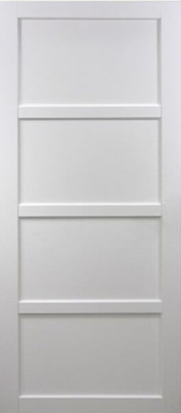 GD MENUISERIES - Porte Coulissante Tamera blanc 4 panneaux H204 x L83 cm, Rail roulettes - large