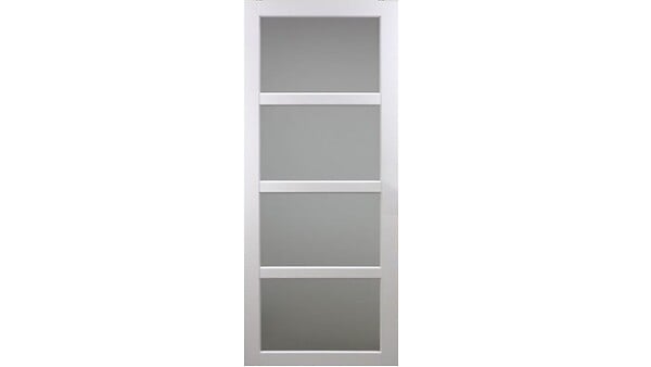 GD MENUISERIES - Porte Coulissante Tamera blanc 4 panneaux H204 x L83 cm - large