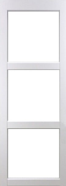 GD MENUISERIES - Porte Coulissante Kenya blanc Vitrage transparent H204 x L73 cm, Rail Alu - large