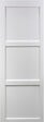 GD MENUISERIES - Porte Coulissante Korya Blanc 3 panneaux H204 x L93 cm, Rail Alu bandeau blanc - vignette
