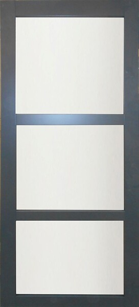 GD MENUISERIES - Porte Coulissante Blakeria Gris Anthr Vitrée H204 x L73 cm, Rail Alu - large