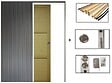 GD MENUISERIES - Porte Coulissante bois Ayous 3 Panneaux H204 x L93 cm, Galandage, kit finition - vignette
