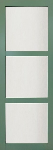 GD MENUISERIES - Porte Coulissante Vert Sauge RAL 6021 Vitrée H204 x L83 cm, rail alu - large