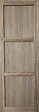GD MENUISERIES - Porte Coulissante bois Frake 3 Panneaux H204 x L73 cm, rail bandeau noir - vignette