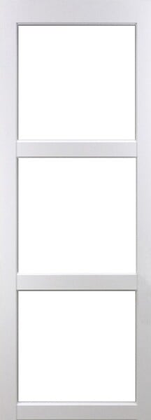 GD MENUISERIES - Porte Coulissante Kenya blanc Vitrage transparent H204 x L83 cm - large