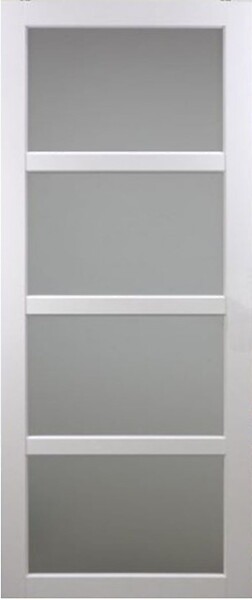 GD MENUISERIES - Porte Coulissante Tana blanc Vitrée H204 x L83 cm, Rail Alu - large