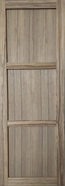 GD MENUISERIES - Porte Coulissante bois Frake 3 Panneaux H204 x L83 cm - large
