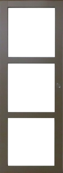 GD MENUISERIES - Porte Coulissante Gris Taupe RAL 7006 Vitrage transparent H204 x L83 cm - large