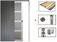 GD MENUISERIES - Porte Coulissante Tana blanc Vitrée H204 x L93 cm, Galandage, kit finition - vignette