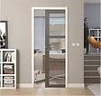 GD MENUISERIES - Porte Coulissante Gris Taupe RAL 7006 Vitrage transparent H204 x L83 cm, Galandage, Kit de finition - vignette