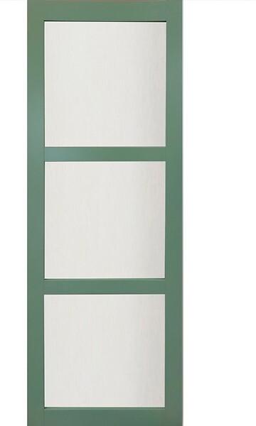 GD MENUISERIES - Porte Coulissante Vert Sauge RAL 6021 Vitrée H204 x L73 cm - large