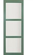 GD MENUISERIES - Porte Coulissante Vert Sauge RAL 6021 Vitrée H204 x L73 cm - vignette