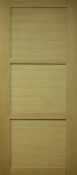 GD MENUISERIES - Porte Coulissante bois Ayous 3 Panneaux H204 x L83 cm, Rail alu Bandeau Blanc - large