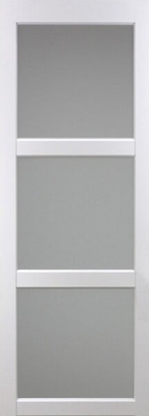 GD MENUISERIES - Porte Coulissante Kenya blanc Vitrée H204 x L83 cm - large