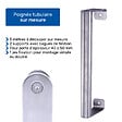 HERACLES - Kit complet poignée tubulaire sur mesure droit inox 304 â€“ HERACLES - B-INOX-PAFIX98 - vignette