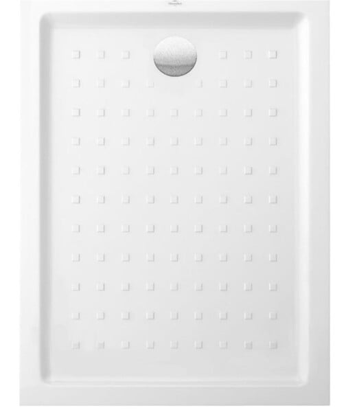 VILLEROY ET BOCH - Receveur O.NOVO extra plat - carré - Dimensions : 100 X 100 cm - Couleur : BLANC- réf : 60601001 - VILLEROY ET BOCH - large
