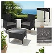 TECTAKE - Salon de jardin LUCERNE 2 places avec 2 sets de housses noir - vignette
