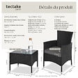 TECTAKE - Salon de jardin LUCERNE 2 places avec 2 sets de housses noir - vignette