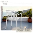 TECTAKE - Chaises de jardin ALCUDIA empilables et résistantes aux intempéries crème - vignette