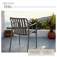 TECTAKE - Chaises de jardin ALCUDIA empilables et résistantes aux intempéries gris anthracite - vignette