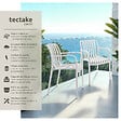 TECTAKE - Chaises de jardin ALCUDIA empilables et résistantes aux intempéries crème - vignette